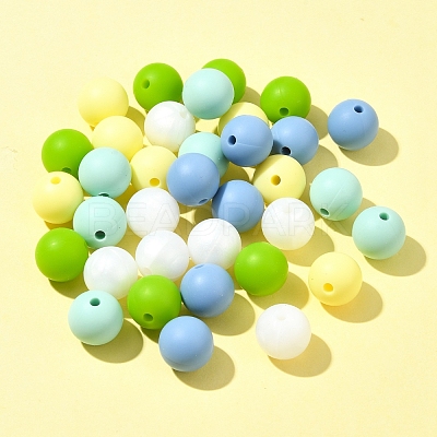 35Pcs Food Grade Eco-Friendly Silicone Focal Beads SIL-FS0001-22E-1