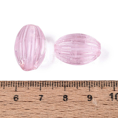 Handmade Ribbed Lampwork Beads LAMP-N042-01A-1