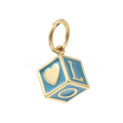 Brass Enamel Pendants KK-P338-43G-04-1
