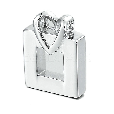 Stainless Steel Heart Rectangle Pendant Urn Ashes Necklaces PW-WGDFE89-01-1