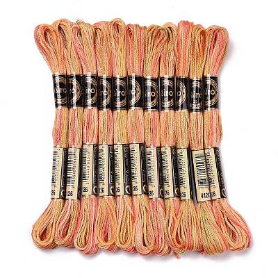 10 Skeins 6-Ply Polyester Embroidery Floss OCOR-K006-A24-1