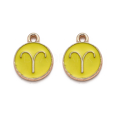 Alloy Enamel Pendants ENAM-S124-01B-14A-1