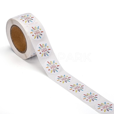 1 Inch Thank You Self-Adhesive Paper Gift Tag Stickers DIY-E027-A-11-1