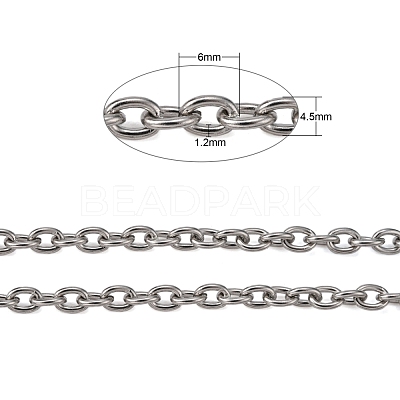 Tarnish Resistant 304 Stainless Steel Cable Chains CHS-R009-11-1
