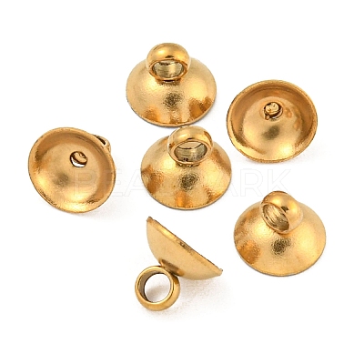 304 Stainless Steel Bead Cap Pendant Bails STAS-G224-24G-07-1