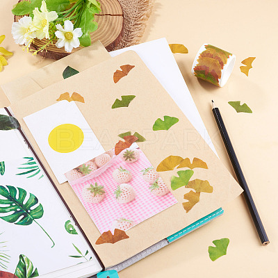 Autumn Leaf Paper Tape Stickers for Card Making DIY-TAC0032-23F-1