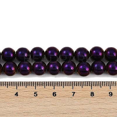 Electroplated Synthetic Magnetic Hematite Beads Strands G-G174-L01-06-1