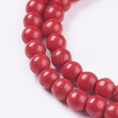 Synthetic Turquoise Beads Strands TURQ-G106-6mm-02H-1