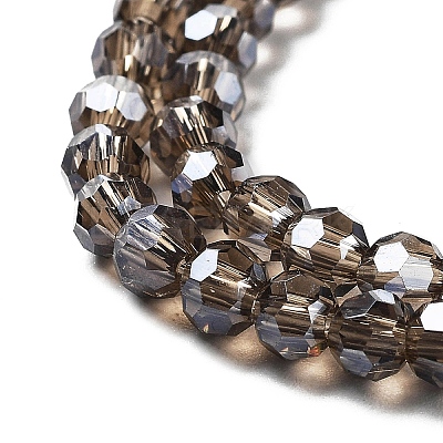 Electroplate Transparent Glass Beads Strands X-EGLA-A035-T4mm-A16-1