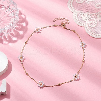 ABS Imitation Pearl Beads Necklaces NJEW-JN04733-1