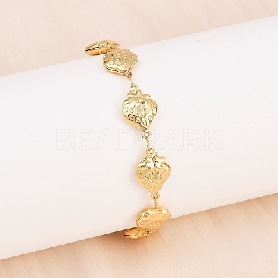 304 Stainless Steel Link Chain Bracelets for Women BJEW-D359-11G-1