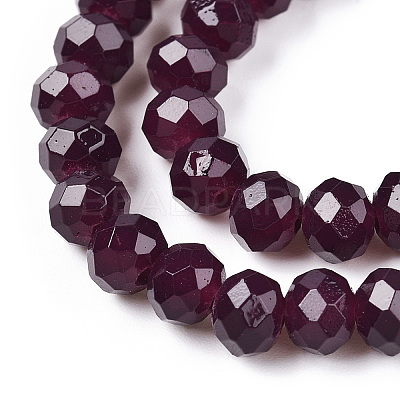Baking Paint Imitation Jade Glass Bead Strands LS-DGLA-A034-J2MM-A02-1