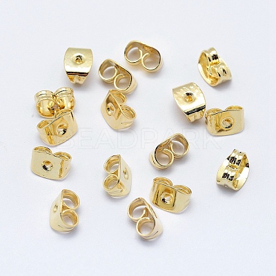 Brass Ear Nuts KK-F727-05G-NF-1