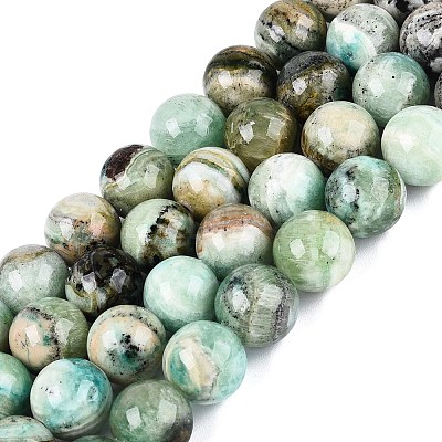 Natural Green Line Jasper Beads Strands G-B128-A03-05-1
