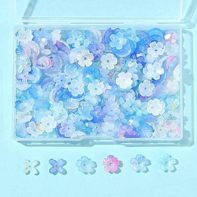 Metal Enlaced Acrylic Bead Caps OACR-FS0002-49A-1