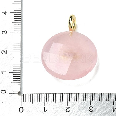 Natural Rose Quartz Faceted Pendants G-A287-02G-12-1