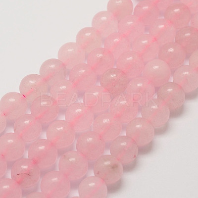 Natural Rose Quartz Bead Strands X-G-P281-02-10mm-1