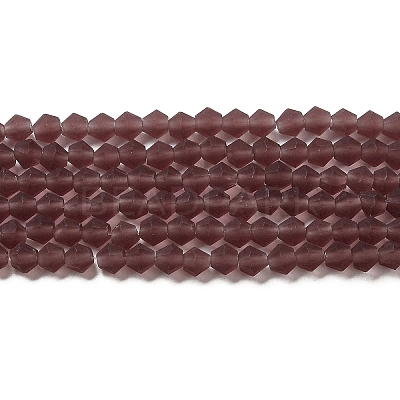 Imitate Austrian Crystal Frosted Glass Beads Strands GLAA-F029-TM4mm-B05-1