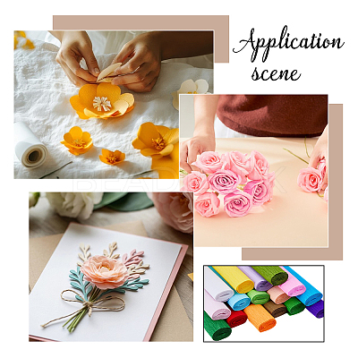 16Pca 16 Colors Handmade Crepe Paper DIY-FH0010-37-1