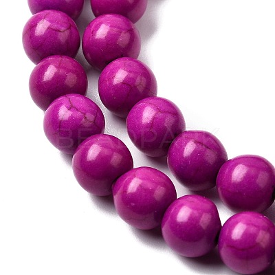 Synthetic Turquoise Beads Strands TURQ-G106-6mm-02O-1