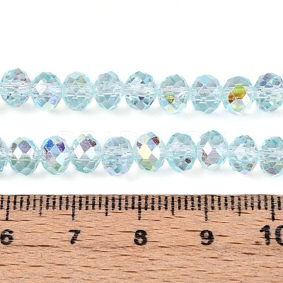 Transparent Glass Beads Strands EGLA-N016-6mm-01-1