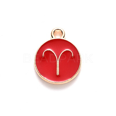 Alloy Enamel Pendants X-ENAM-S124-01A-07A-1