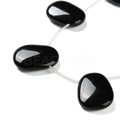 Natural Black Onyx(Dyed & Heated) Beads Strand G-NH0019-E01-01-1
