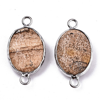 Natural Picasso Jasper Links/Connectors G-T131-102-17-1