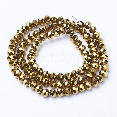 Electroplate Transparent Glass Beads Strands EGLA-A034-T1mm-UA01-1