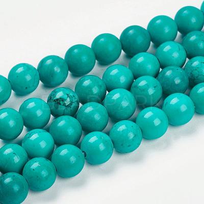 Natural Magnesite Beads Strands G-K205-02-6mm-1