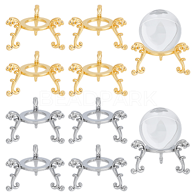10Pcs 2 Colors Alloy Mineral Display Holder ODIS-AR0001-06-1