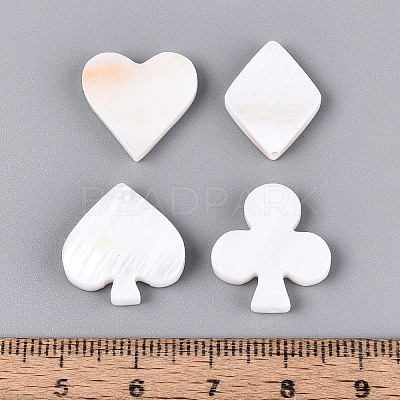 4Pcs 4 Styles Natural Freshwater Shell Beads BSHE-T014-48-1