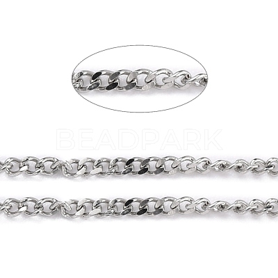 Tarnish Resistant 304 Stainless Steel Curb Chains CHS-D033-02P-02-1