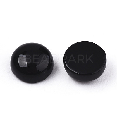 Natural Black Onyx Cabochons G-N326-59A-1
