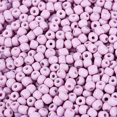 6/0 Baking Paint Glass Round Seed Beads SEED-S036-01C-08-1