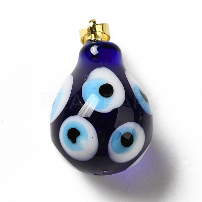 Handmade Evil Eye Lampwork Pendants LAMP-F026-04F-1