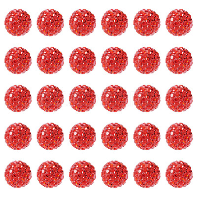 30Pcs Pave Disco Ball Beads RB-TA0001-26A-1