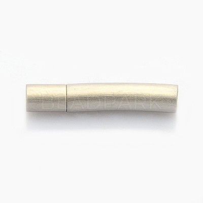 Tarnish Resistant Column 304 Stainless Steel Matte Bayonet Necklace Clasps STAS-I013-3mm-A-1