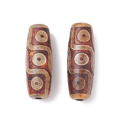 Tibetan Style 9-Eye dZi Beads  TDZI-G009-F02-1
