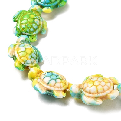Synthetic Turquoise Dyed Beads Strands G-P507-05A-1