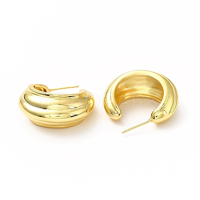 Rack Plating Brass Stud Earrings EJEW-H093-03G-1