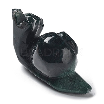 Natural Gemstone Carved Healing Snail Figurines G-K342-02-1