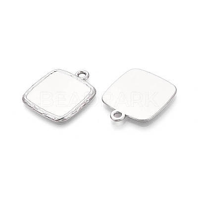 304 Stainless Steel Pendant Cabochon Settings STAS-N108-74P-1