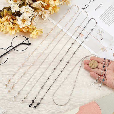 4Pcs 4 Styles Iron & Alloy Eyeglasses Chains AJEW-CN0002-75A-1