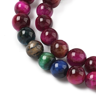 Grade AB Natural Tiger Eye Beads Strands X-G-F591-18-6mm-06-1