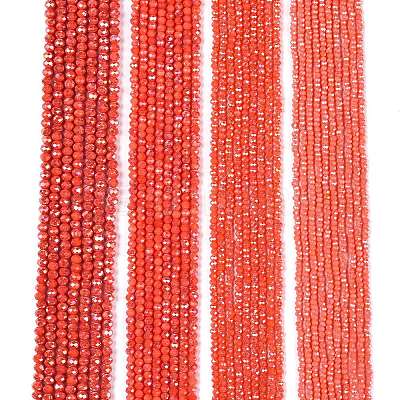 Electroplate Glass Beads Strands EGLA-A044-P2mm-B21-1