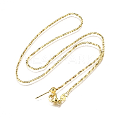 1.5MM Brass Box Chain Adjustable Slider Necklaces X-NJEW-M108-07G-1