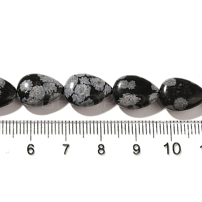 Natural Snowflake Obsidian Beads Strands G-I377-A28-1
