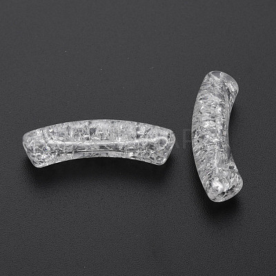 Transparent Crackle Acrylic Beads CACR-S009-001A-NA-1