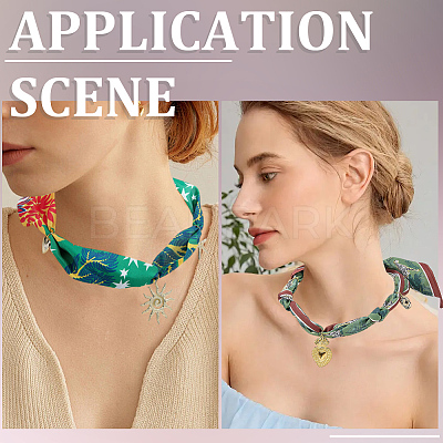 DIY Silk Scarf Necklace Making Kits DIY-BM0002-56-1